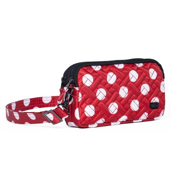 Lug Coupe XL Convertible Crossbody Fanny Pack Belt Hip Bag Minnie Red White Dot - Picture 2 of 16